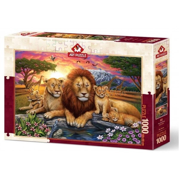 Rodzina lwów (1000el.) - Sklep Art Puzzle